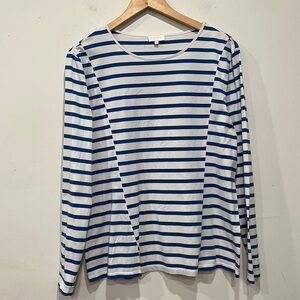 Escada Sport Long Sleeve Tee stripes/ Nautical Cotton size Large